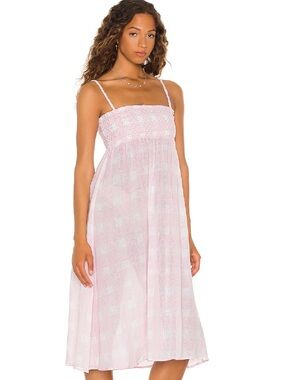 Solid & Striped Pink White Strapless Willow Convertible Dress Size S